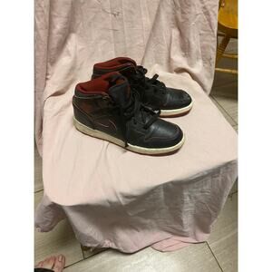 Nike Air Jordan 1 Mid Lance Mountain Bred Shoes 554725-028 Youth 6.5 Black & Red